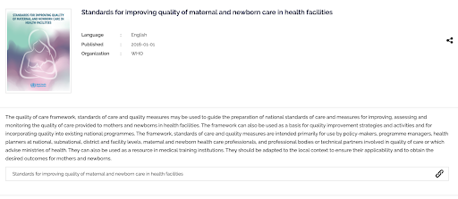 Facilitating Knowledge Exchange to Improve Maternal, Newborn, and Child Health